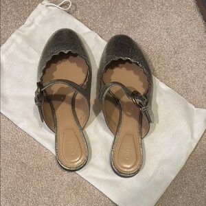 Gold Flats with Decorative Cut-Outs and Bow